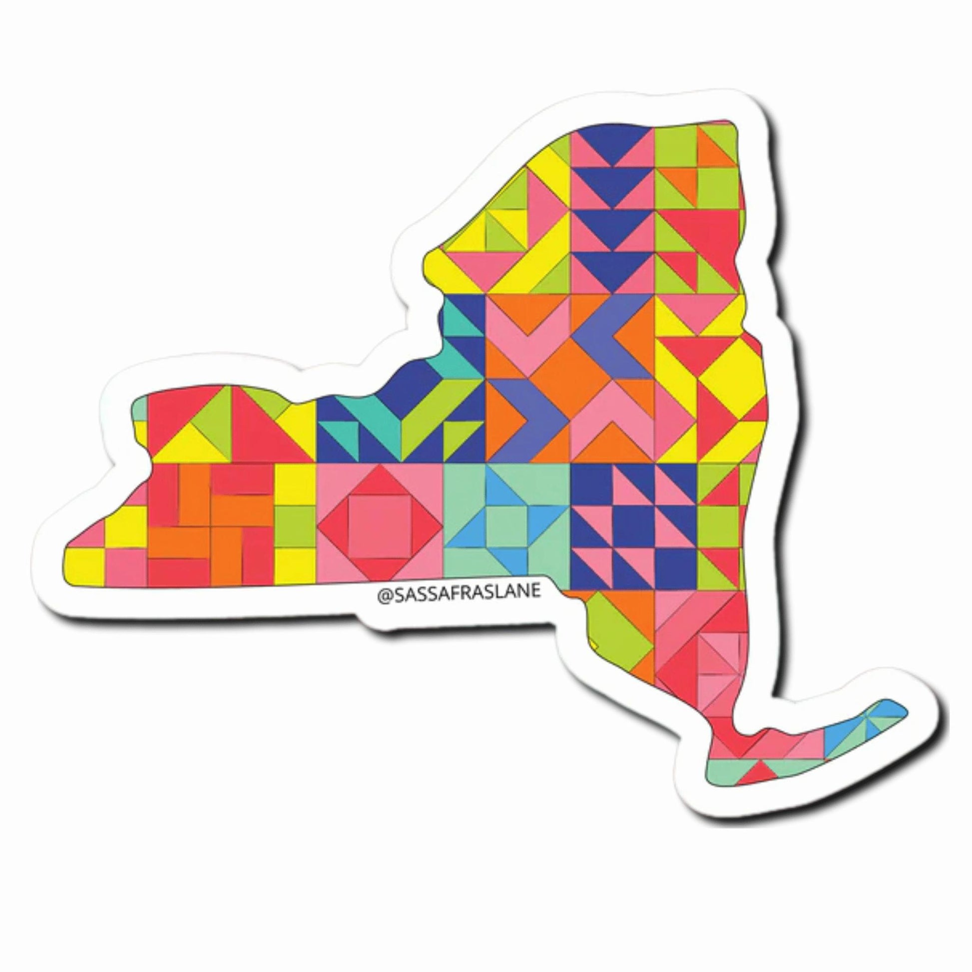 Quilty State Sticker by Sassafras Lane Design | New York