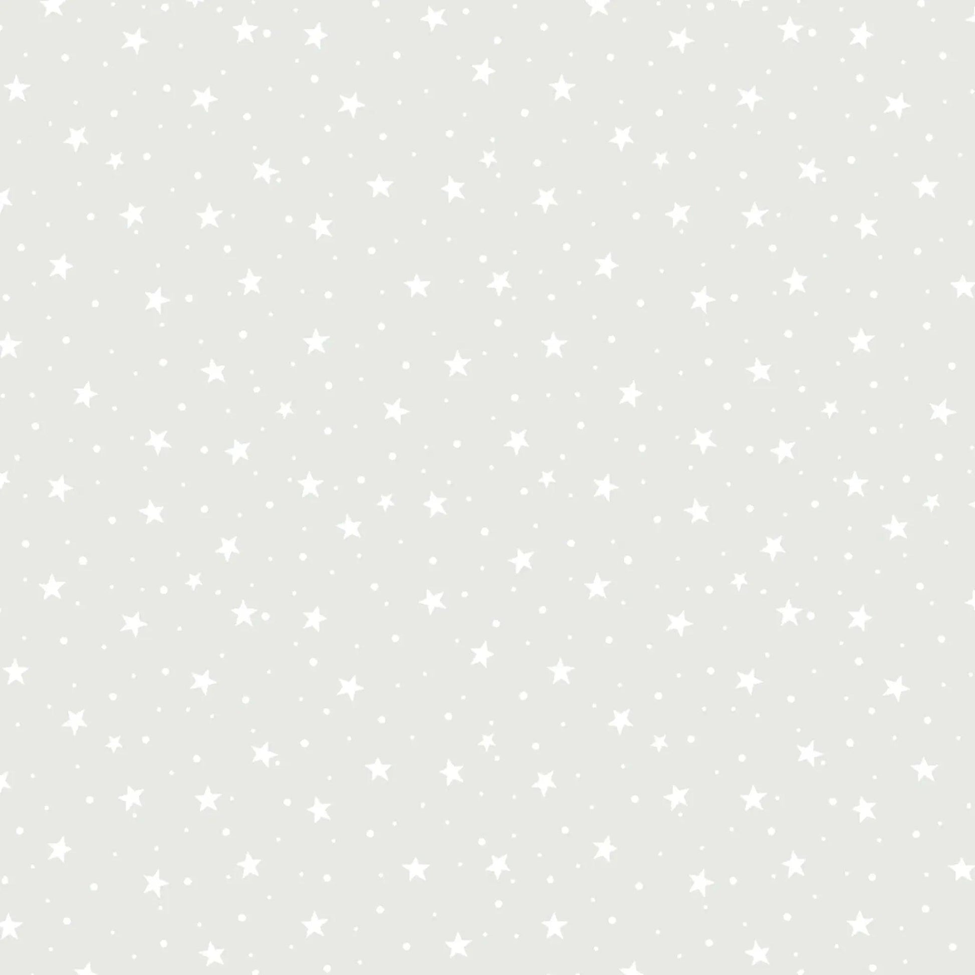 P&B Textitles Ramblings - White on White Stars-Dots