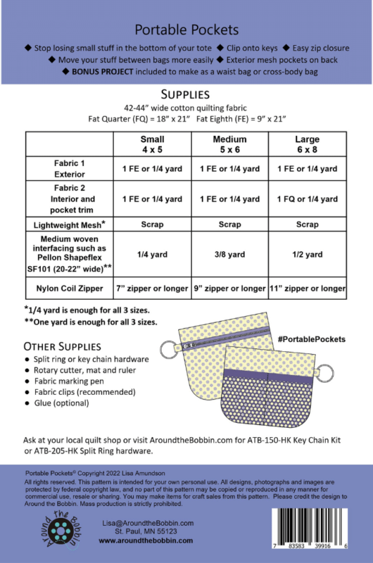 Pattern: Portable Pockets