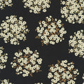 RK Cotton Flax Prints - Flower Bundle: Black