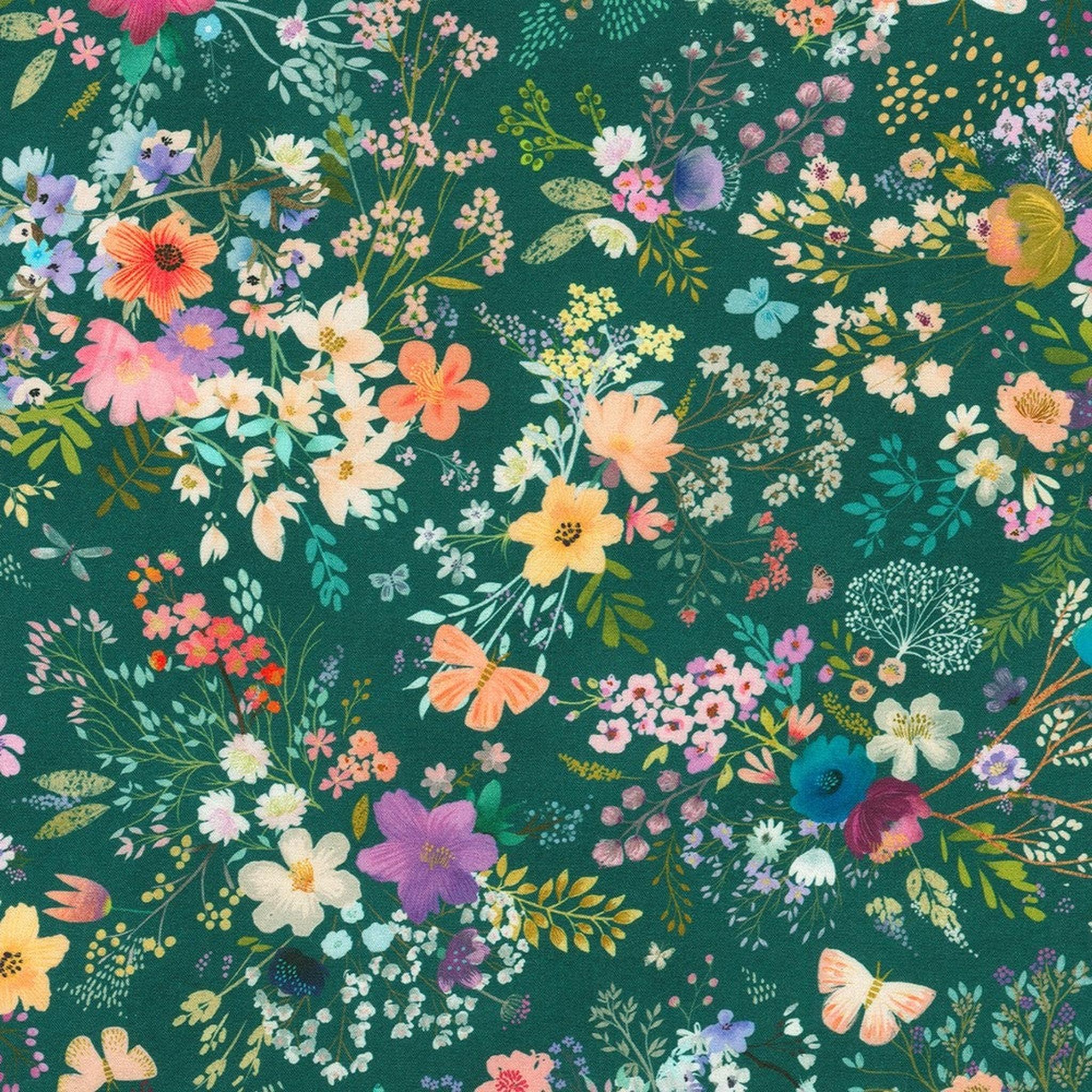 RK Unicorn Meadow Flowers - Teal