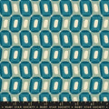 RS To and Fro Geometric Circles Shapes Retro - Teal
