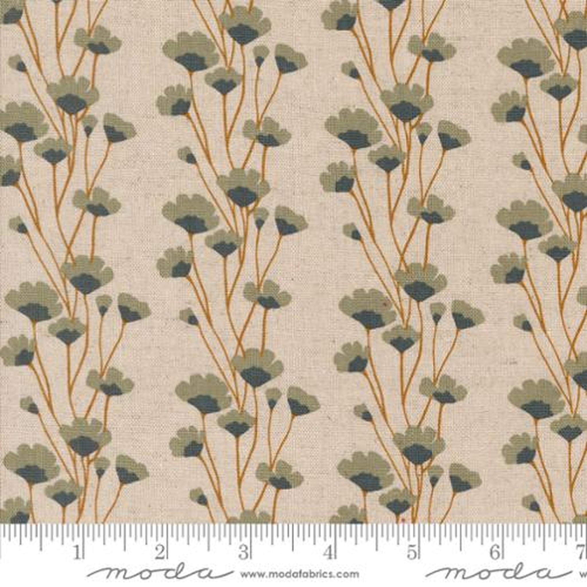 Rainier Mochi Linen by Jessica Rose - Flower Chains: Eggshell