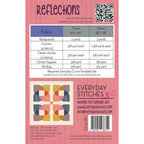 Everyday Stitches quilt pattern packaging with fabric requirements and QR code.