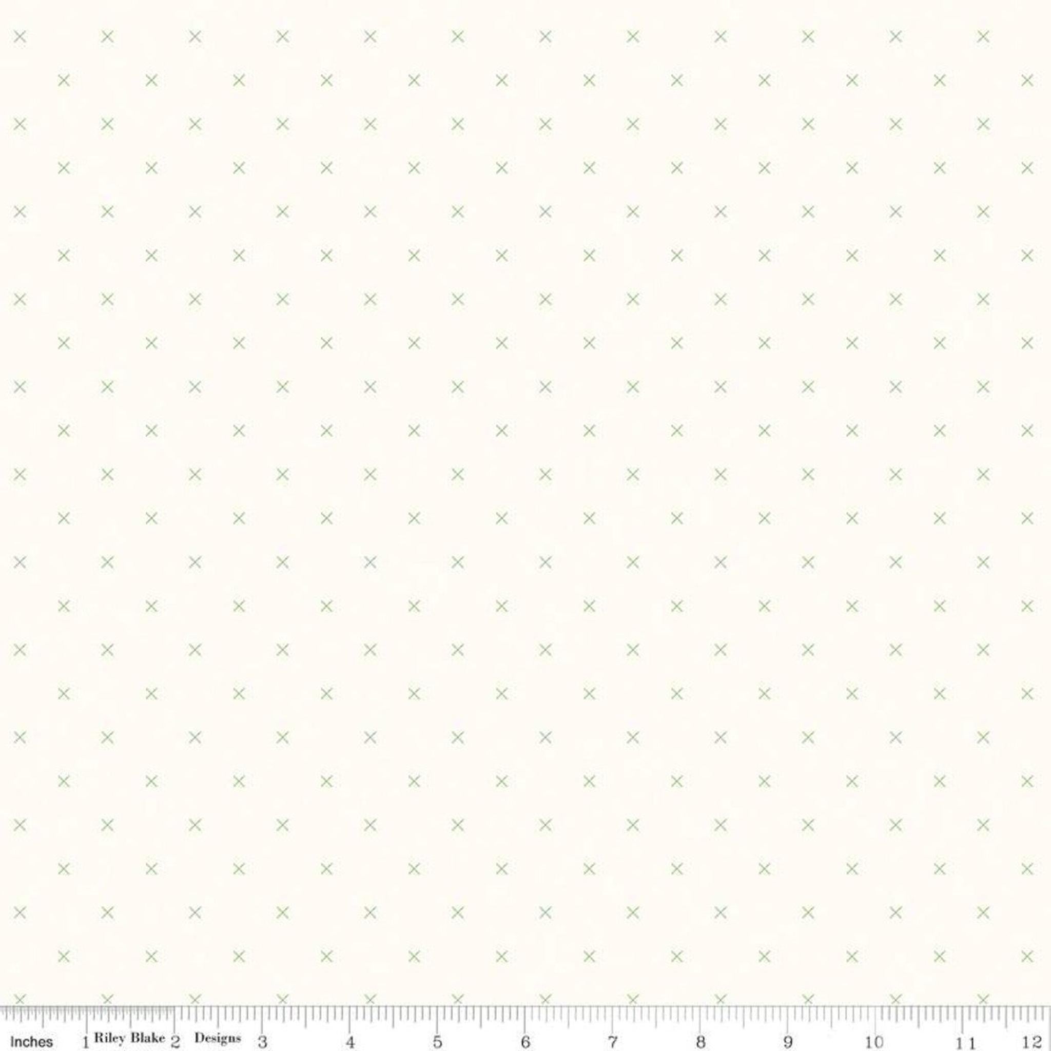 Riley Blake Bee Cross Stitch Riley Green