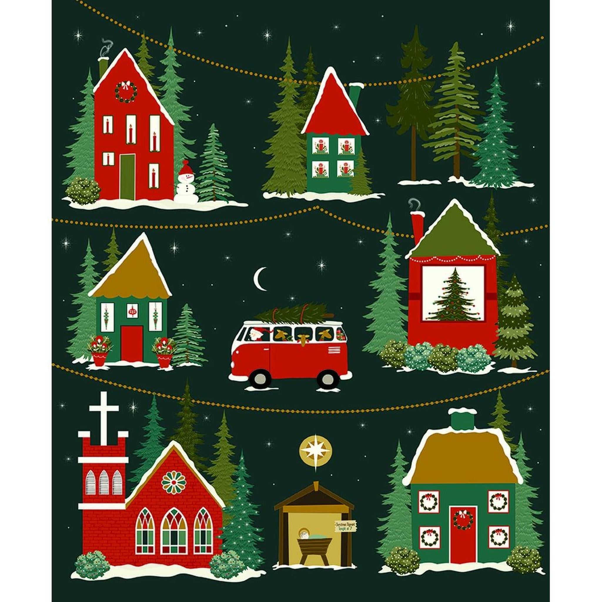 Riley Blake Christmas is in Town by Sandy Gervais (36"x43")