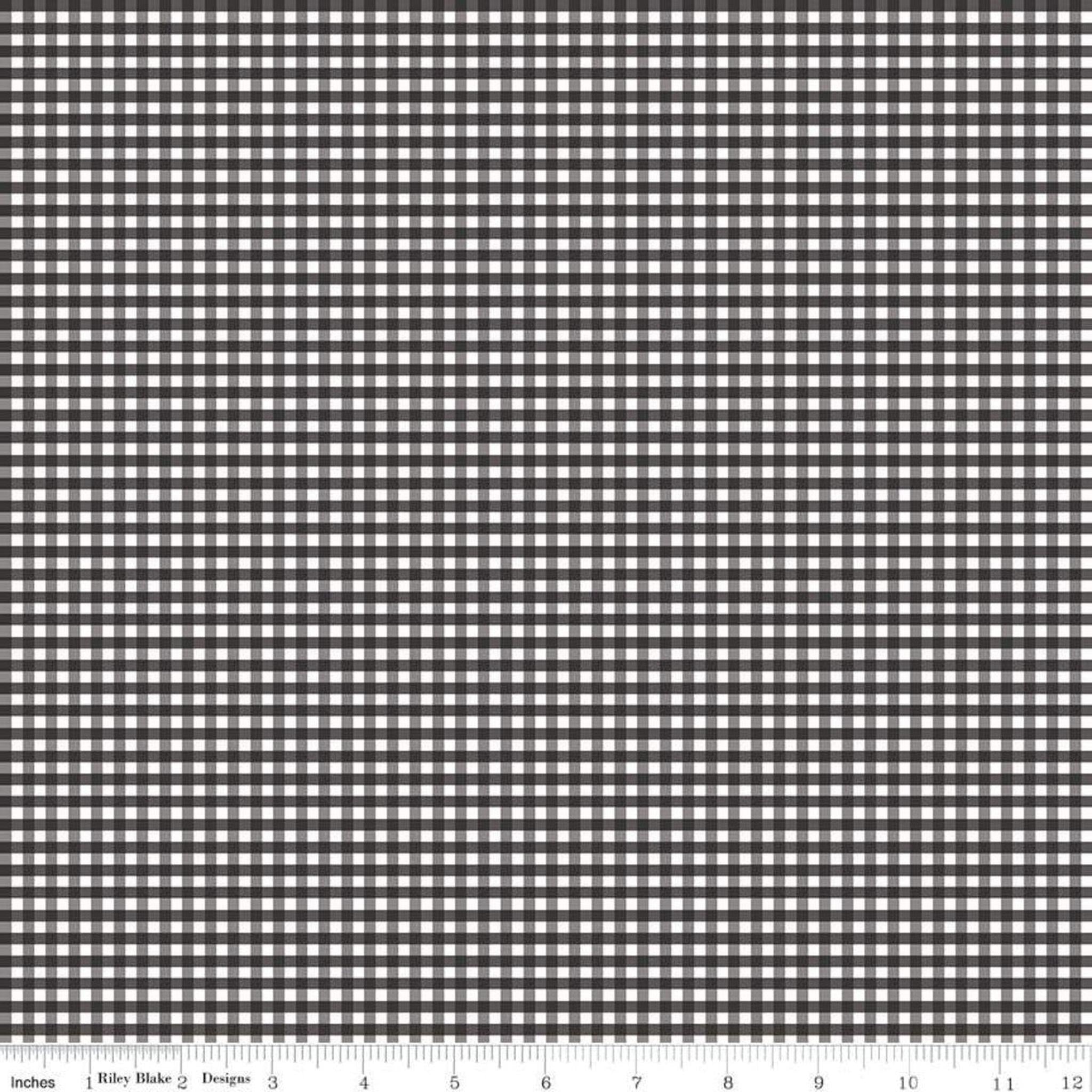 Riley Blake Small Gingham Check - Black