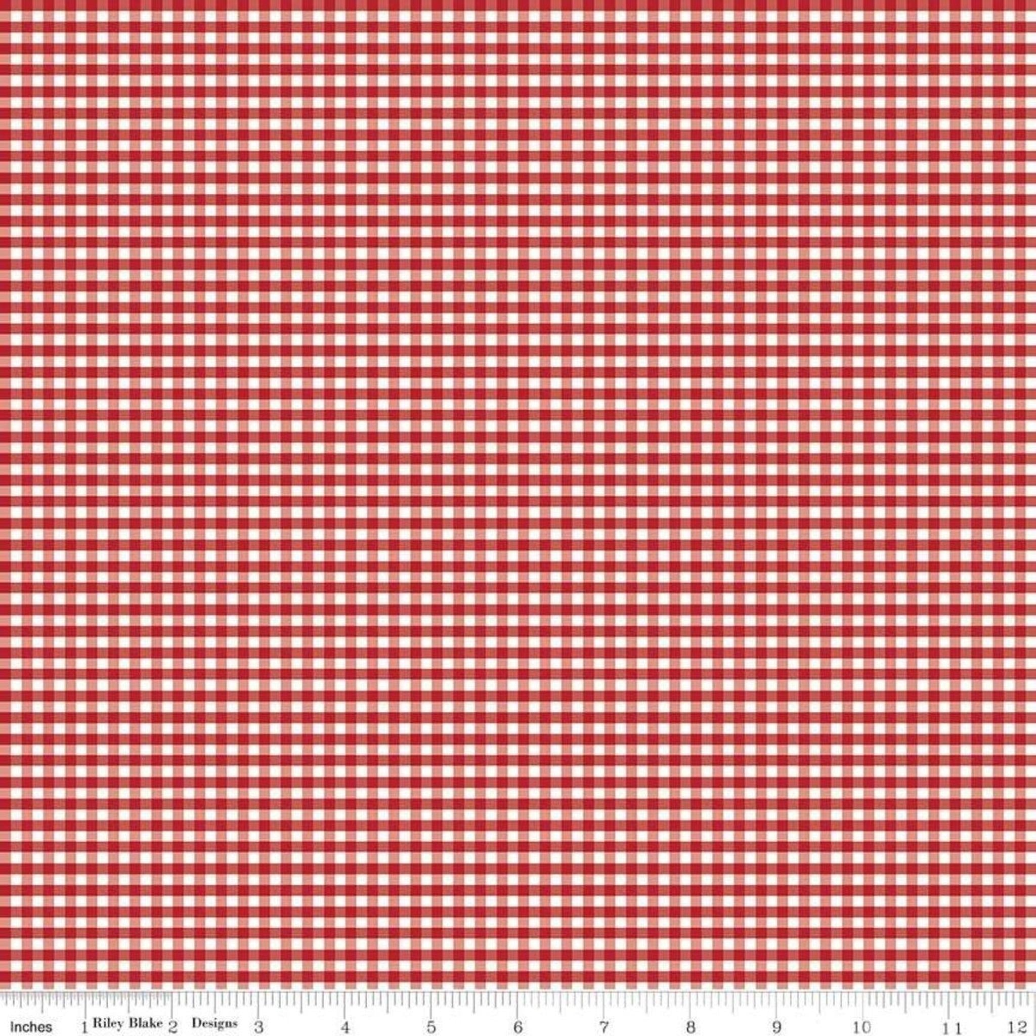 Riley Blake Small Gingham Check - Red