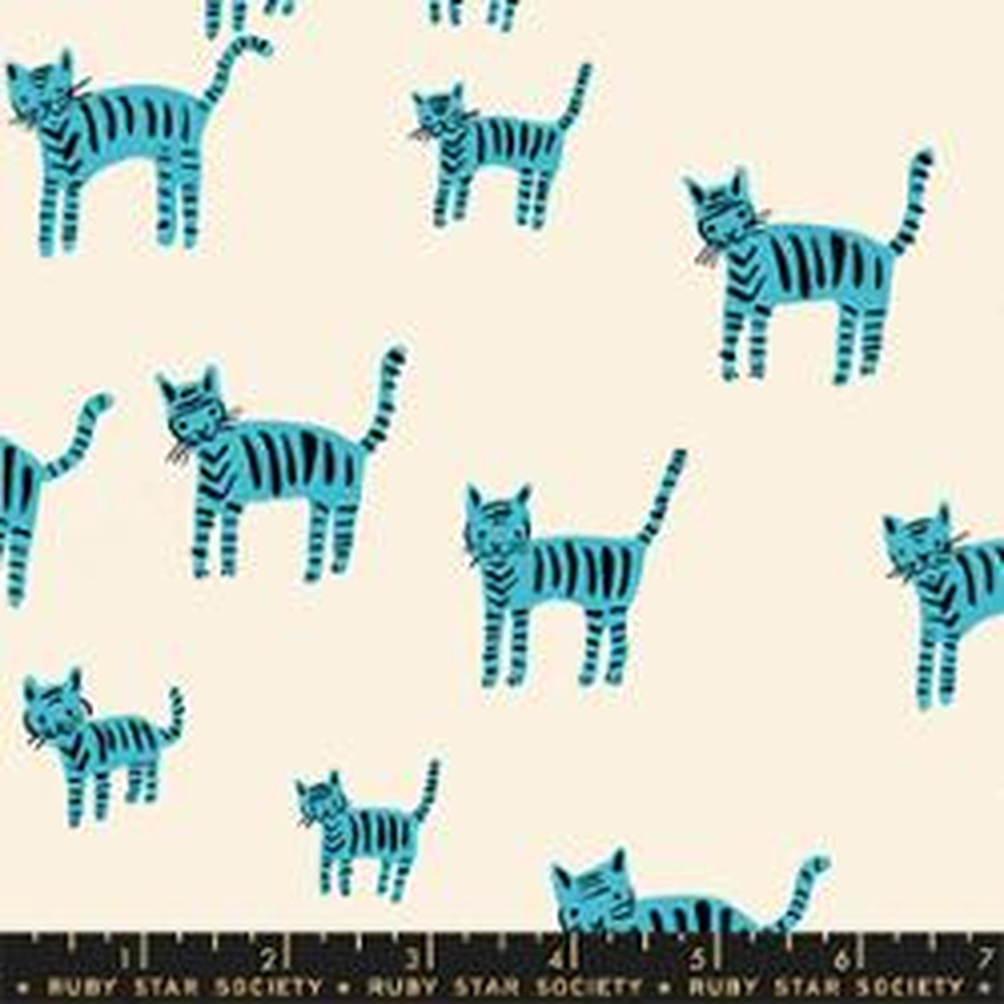 Ruby Star Catnap - Tiger Stripes Turquoise