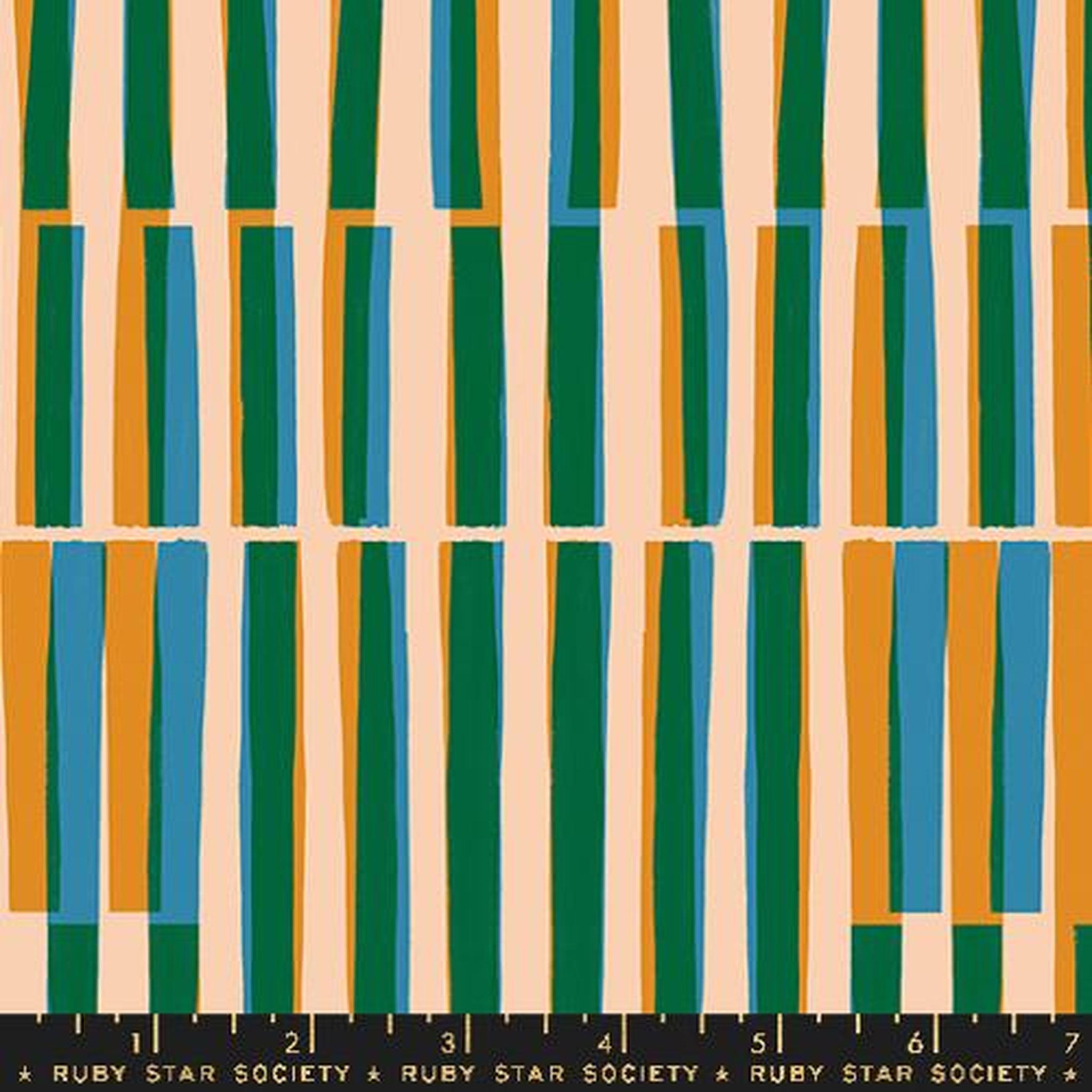 Ruby Star Geometry Vintage Stripes - Turmeric