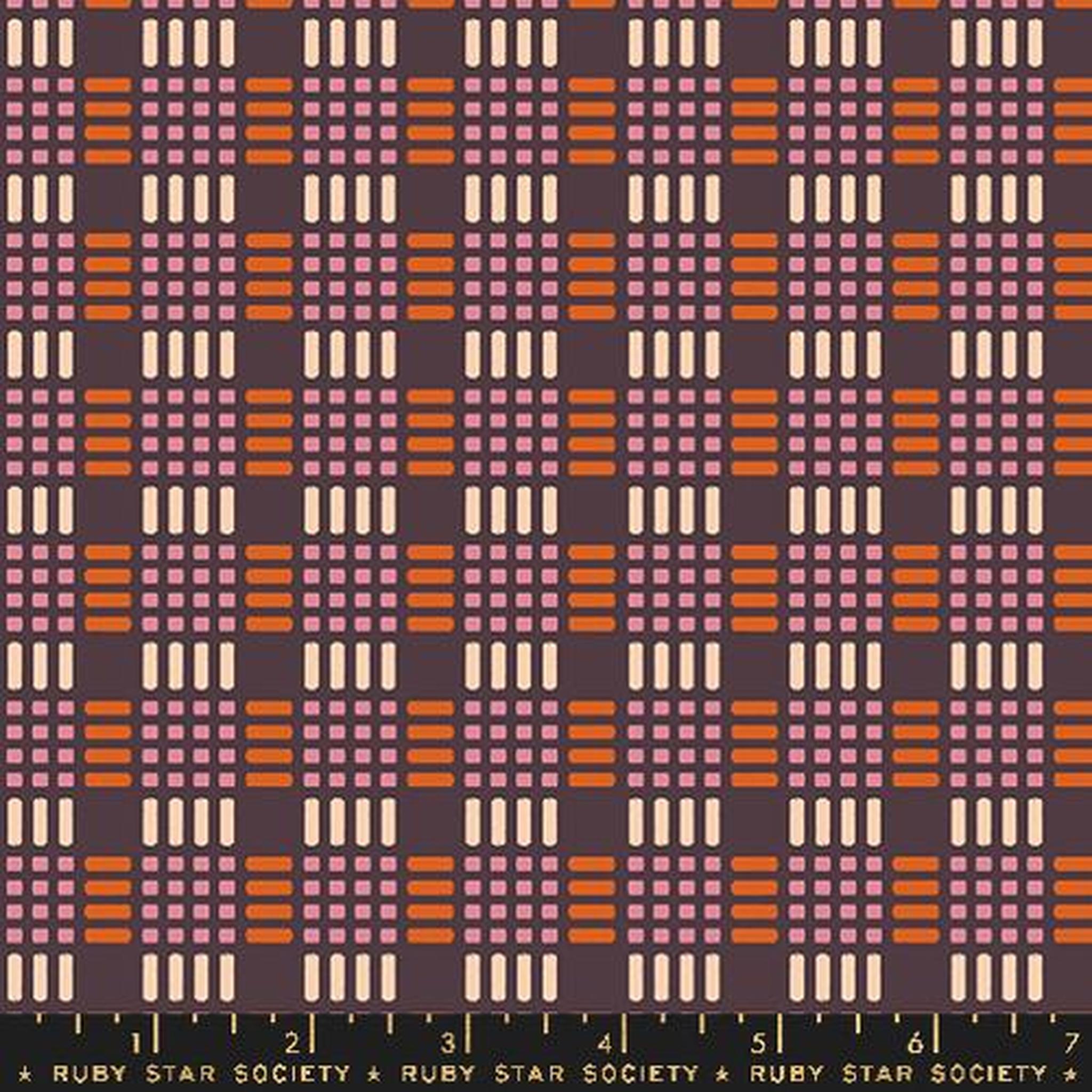 Ruby Star Geometry Waffle Checks - Eggplant