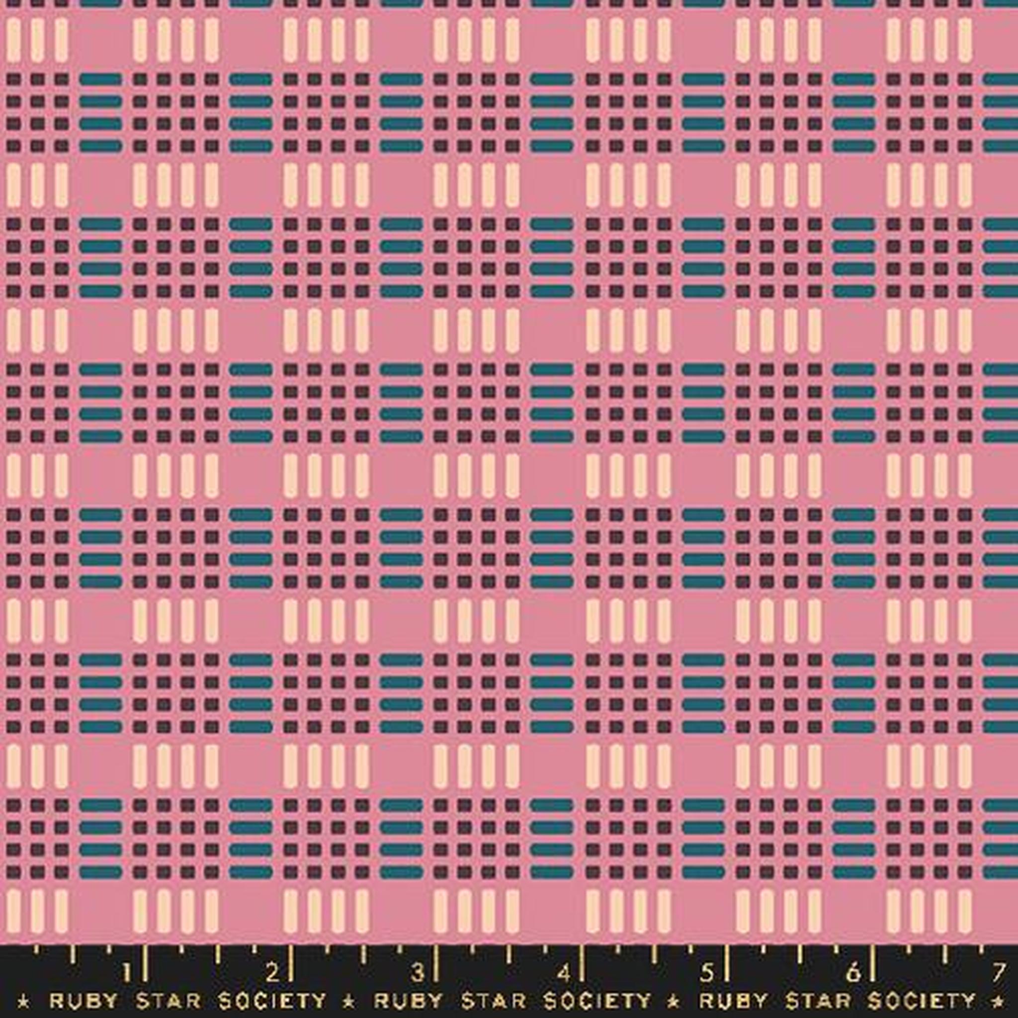 Ruby Star Geometry Waffle Checks - Plum