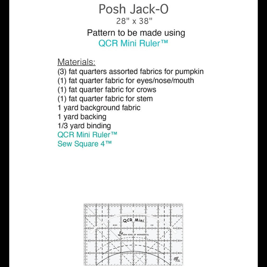 Sew Kind of Wonderful - Posh Jack-O Pattern