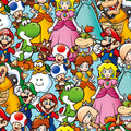 Licensed Prints - Super Mario Bro. - Mario and Friends - Blue