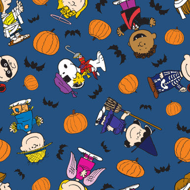 Licensed Prints - Peanuts Pumpkin Patch - Blue