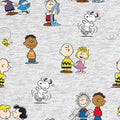Licensed Prints - Peanuts Charlie Brown & Gang - Gray