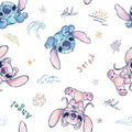 Licensed Prints - Stitch and Angel Sketch Wave - White