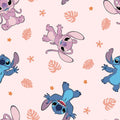 Licensed Prints - Soft Tropics Stitch and Angel - Pink
