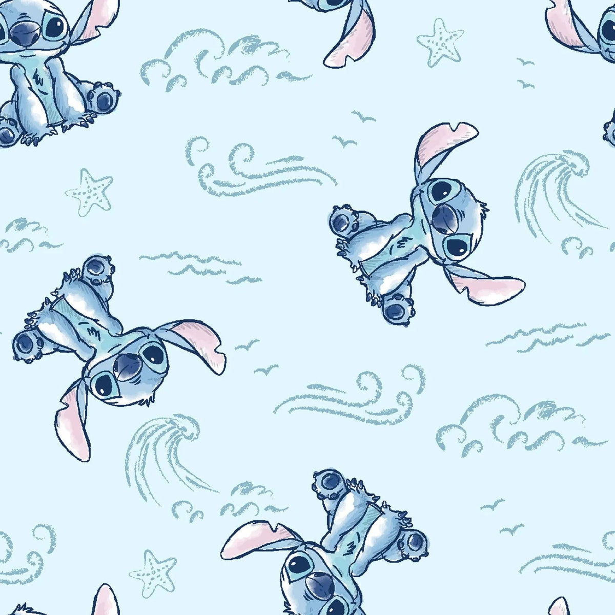 Licensed Prints - Disney Stitch Sketch Wave