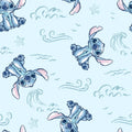 Licensed Prints - Disney Stitch Sketch Wave