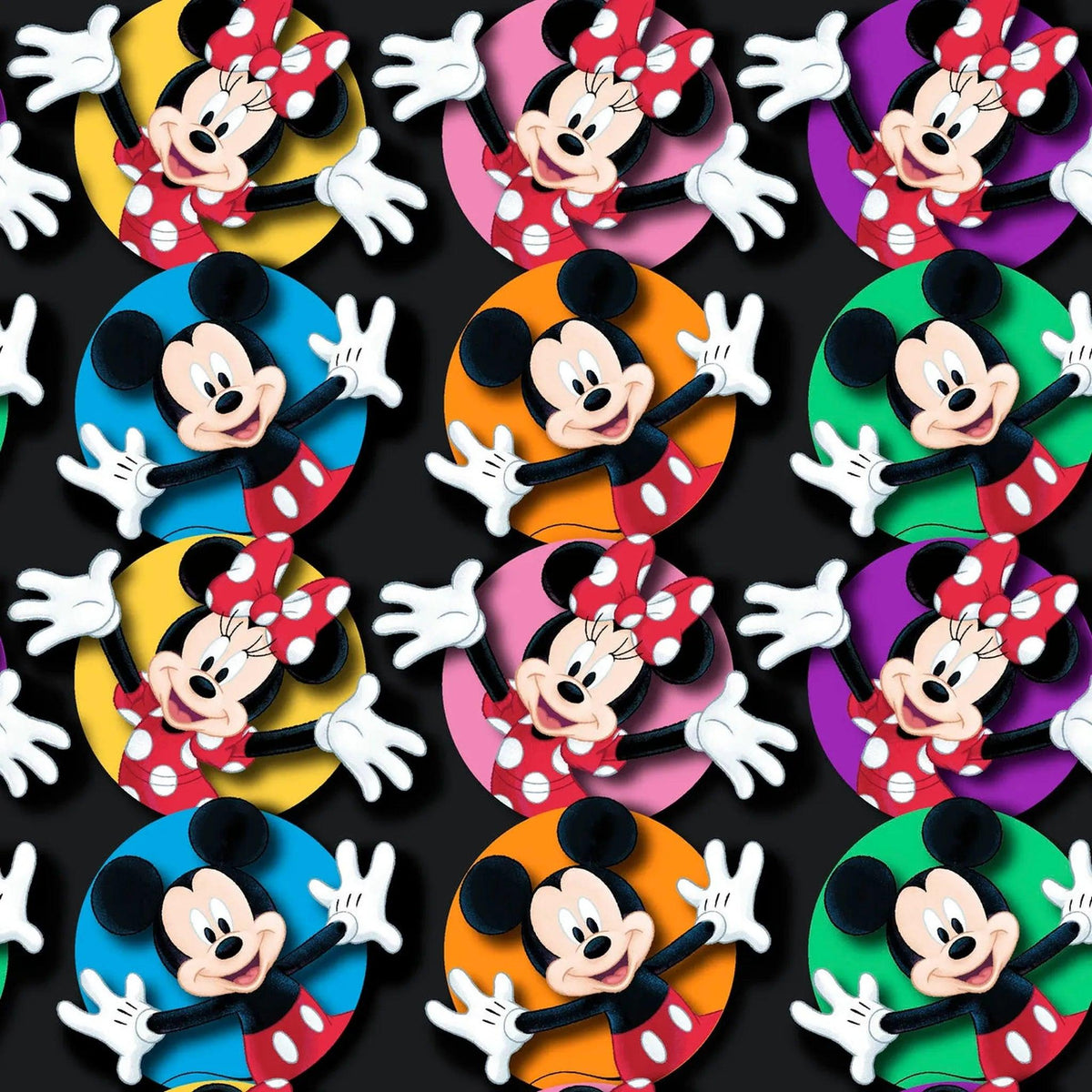 Licensed Prints - Mickey and Minnie Circles