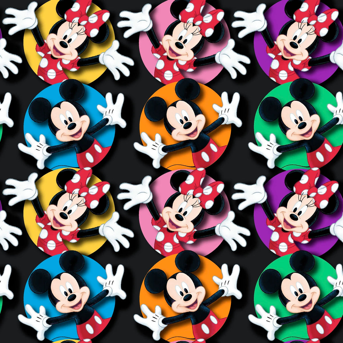Licensed Prints - Mickey and Minnie Circles