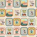 Licensed Prints - Mickey and Minnie Camp Badges - Multi