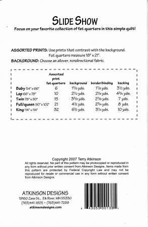 Pattern: Slide Show by Atkinson Designs