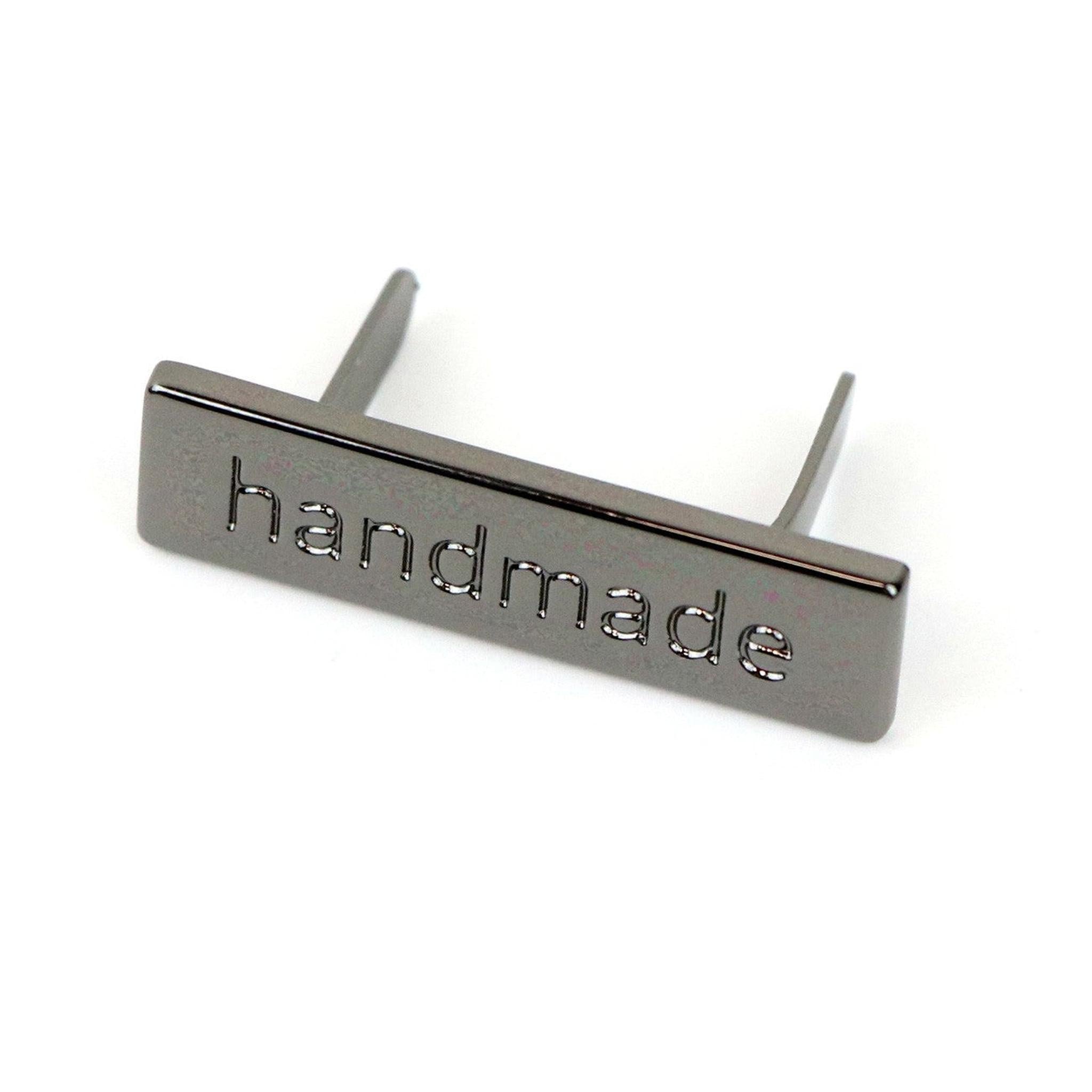 Sallie Tomato Serif Handmade Label - Gunmetal