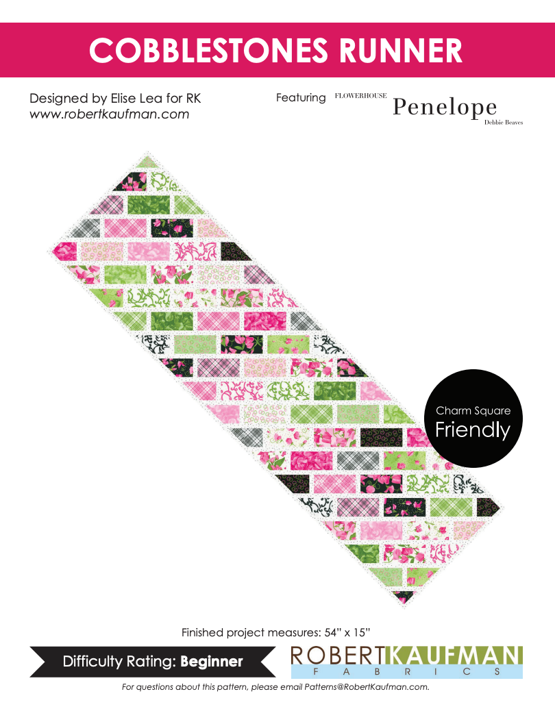 Cobblestones Table Runner FREE PDF Download