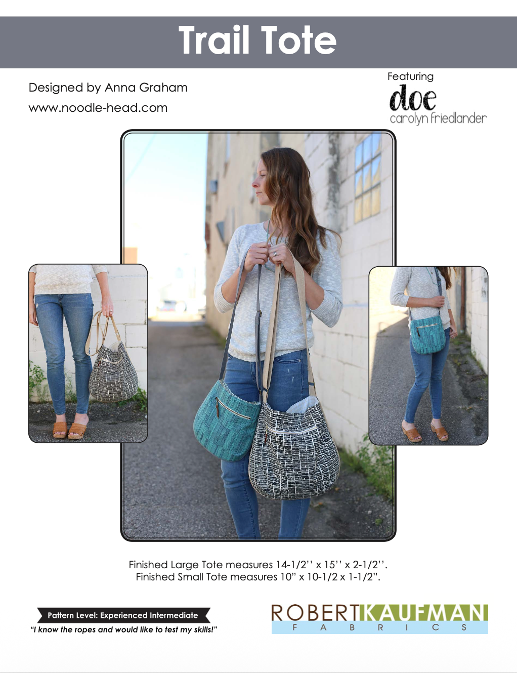 Trail Tote by Noodlehead FREE PDF Download