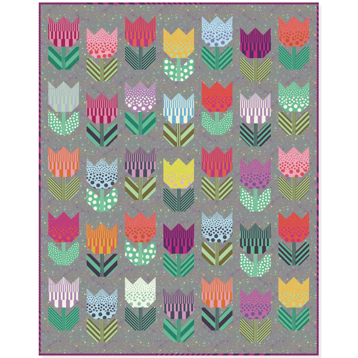 Tulips Twin Quilt Kit by Tula Pink | 72" x 91"