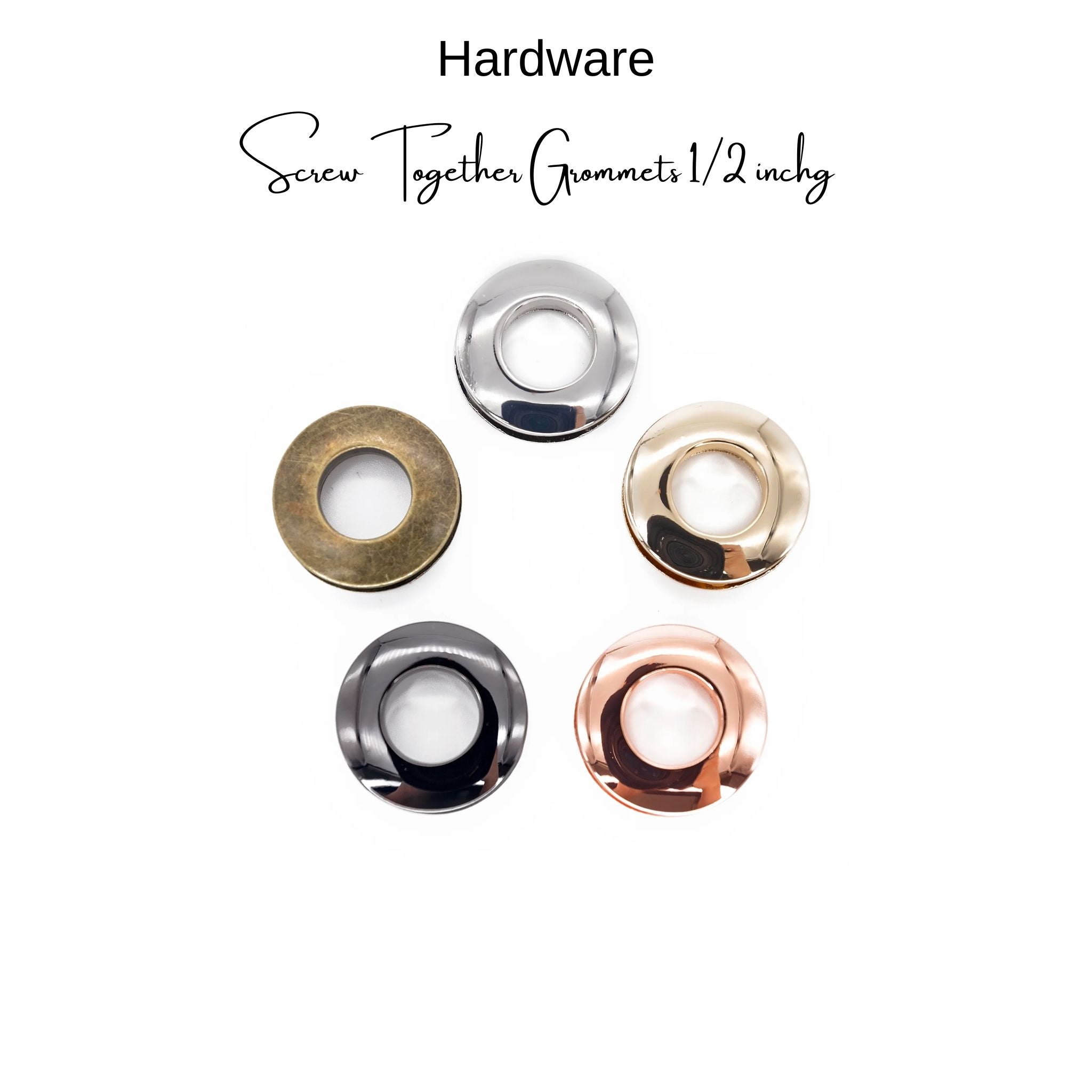 Hardware: Screw Together Grommets 1/2 inch | Multiple Finishes