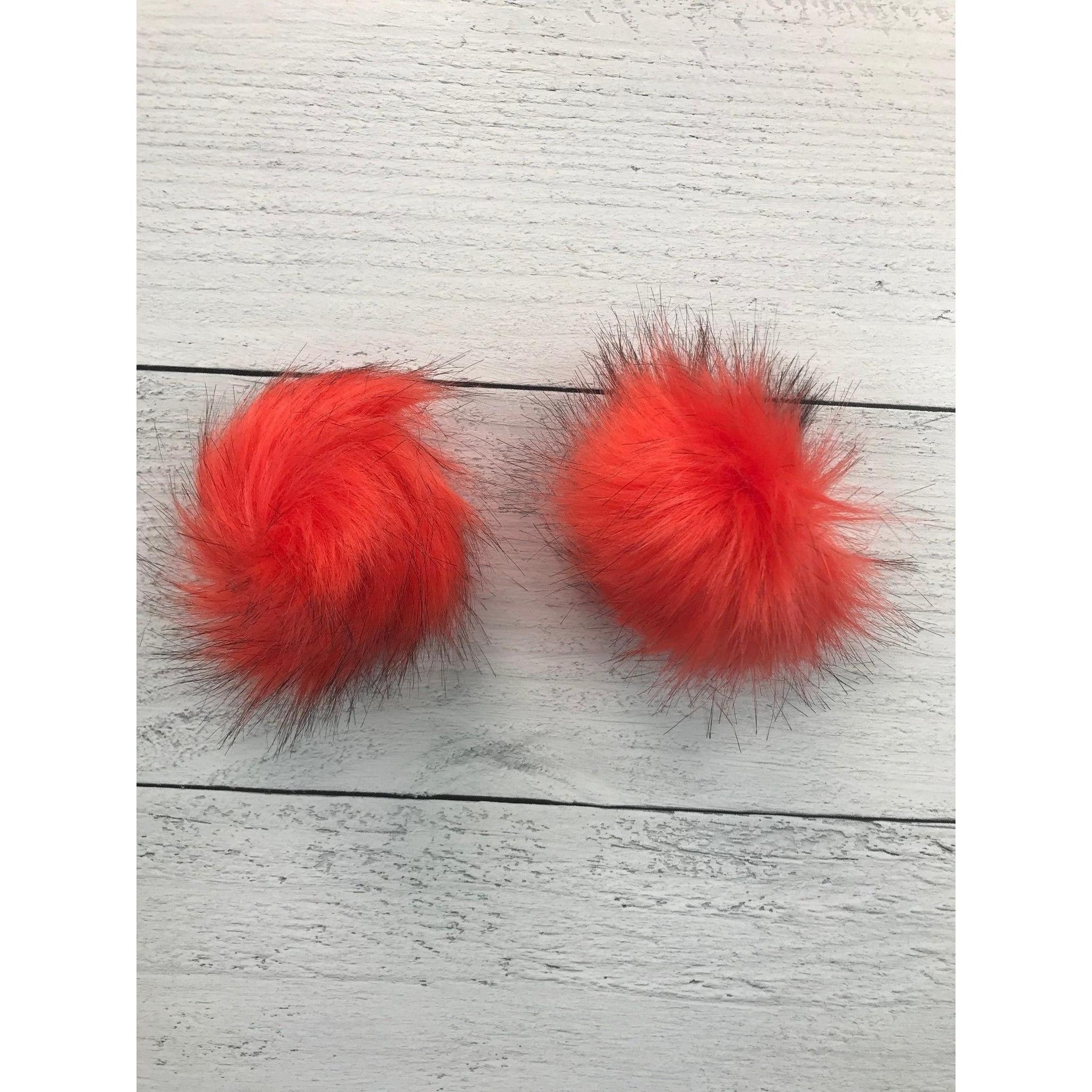 Set of Two Orange POMS (already completed) 3"