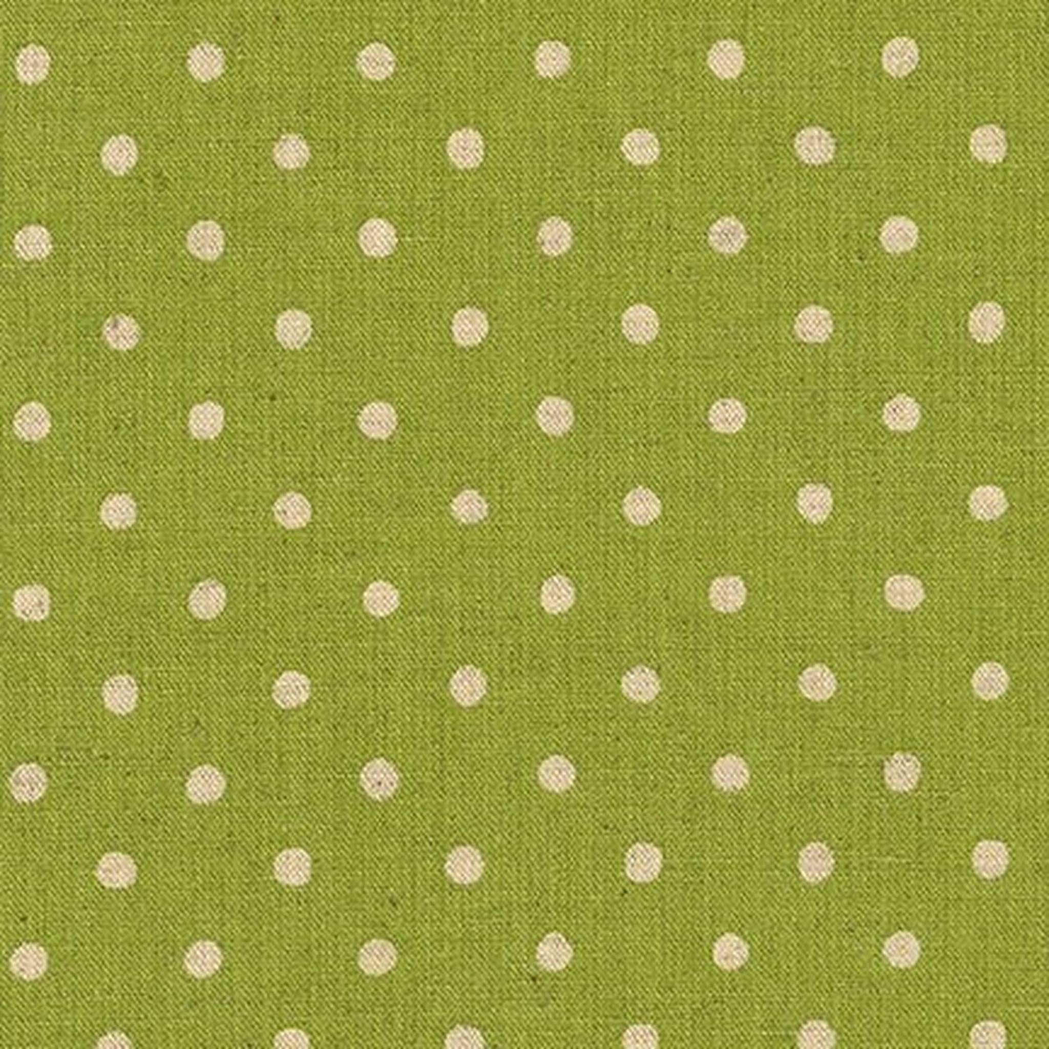 Sevenberry Canvas Lime and Natural Dots
