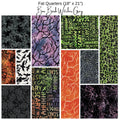 Fat Quarter Bundle (11) - Boo Bash Batiks - Witches - Grey