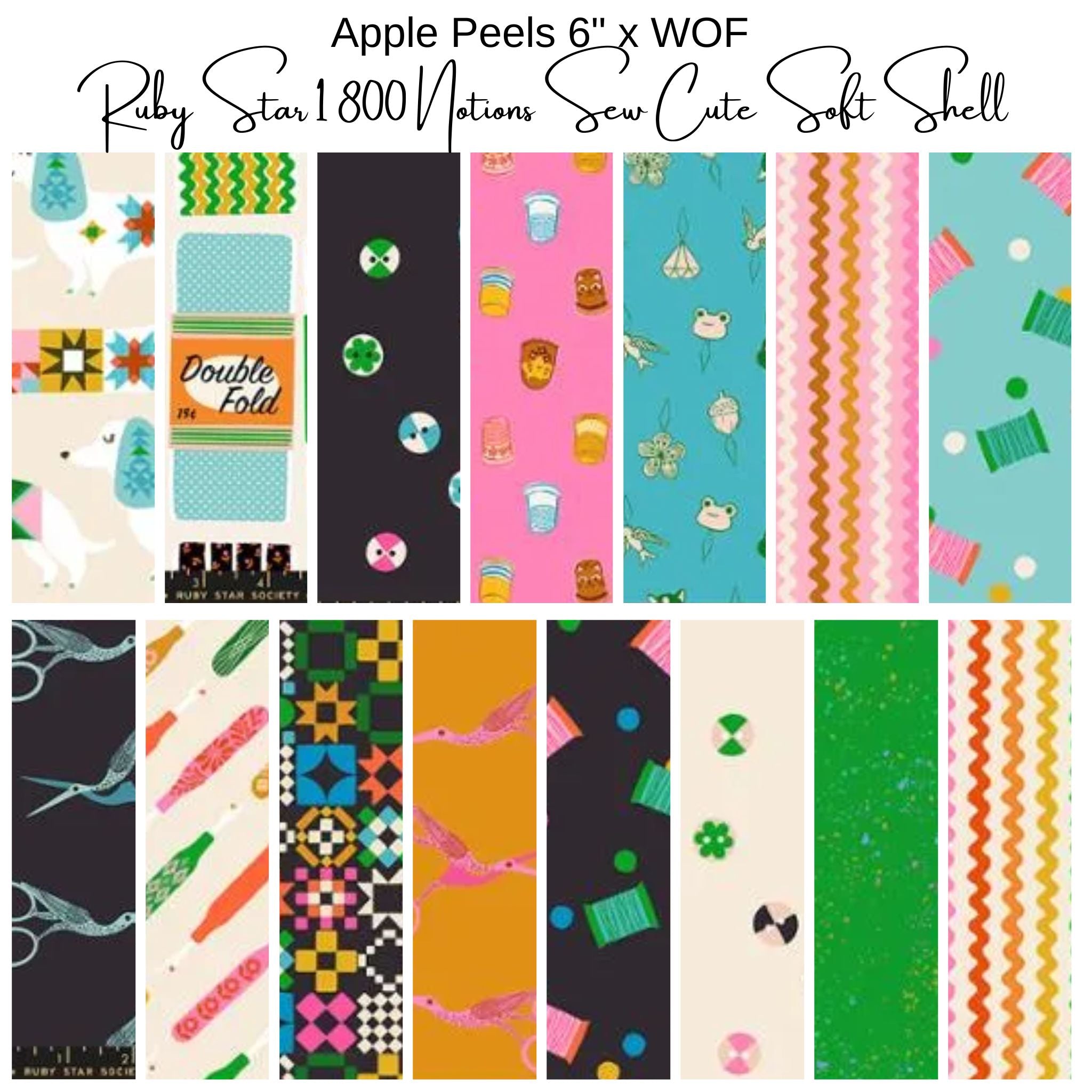 6" Apple Peels (15) - 1 800 Notion - Sew Cute Soft Shell
