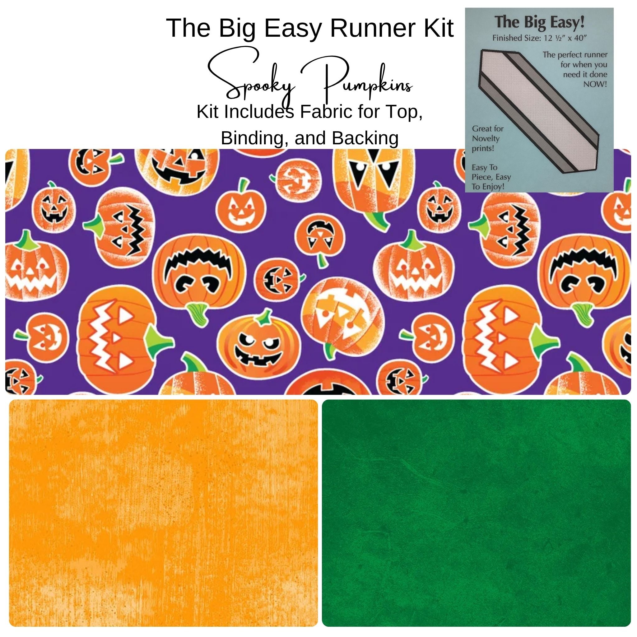 Big Easy Table Runner Kit - Spooky Pumpkins