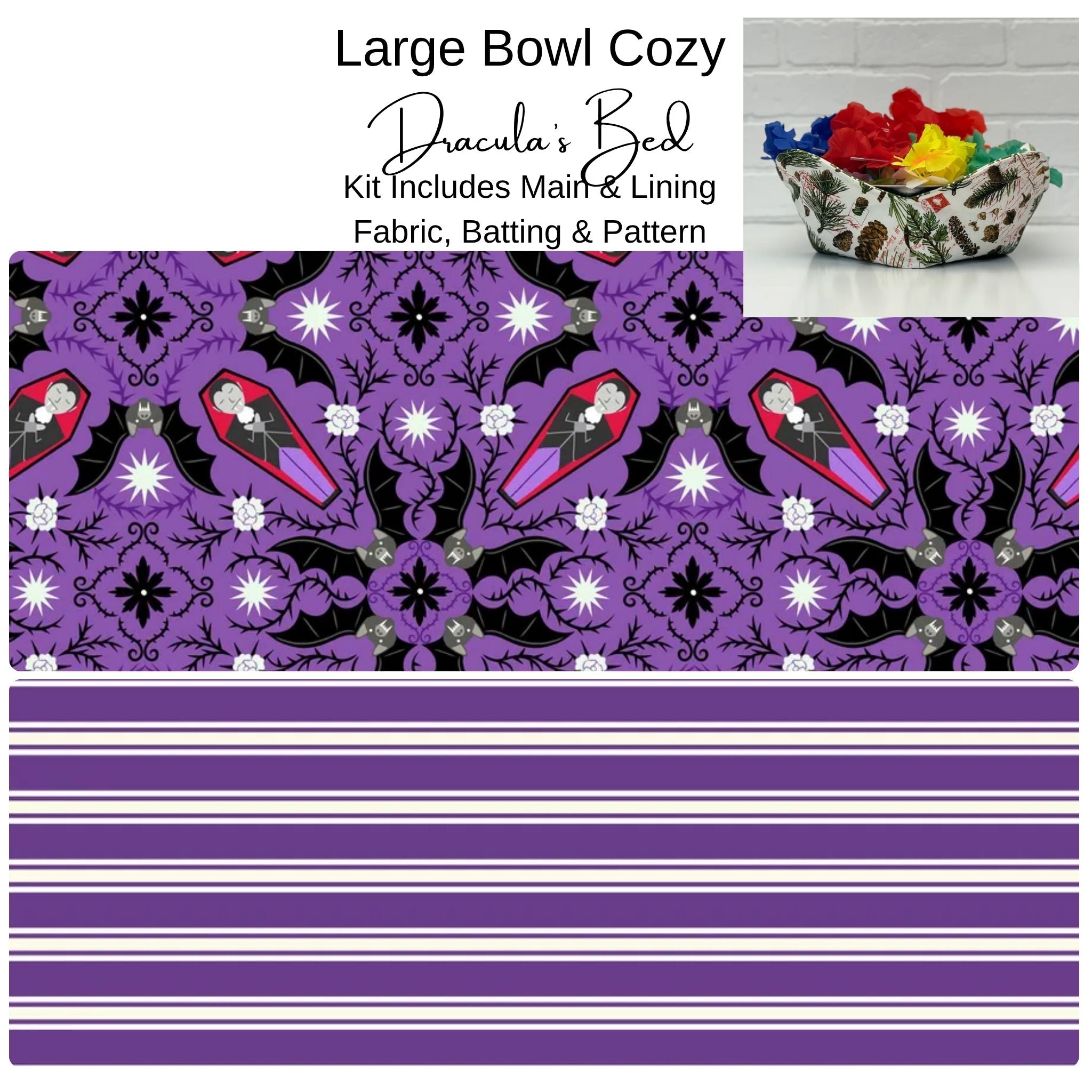 Large Bowl Cozy Kit - Dracula's Bed Makes Two