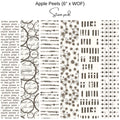 6" Apple Peels (6) - Stamped by Seth Apter