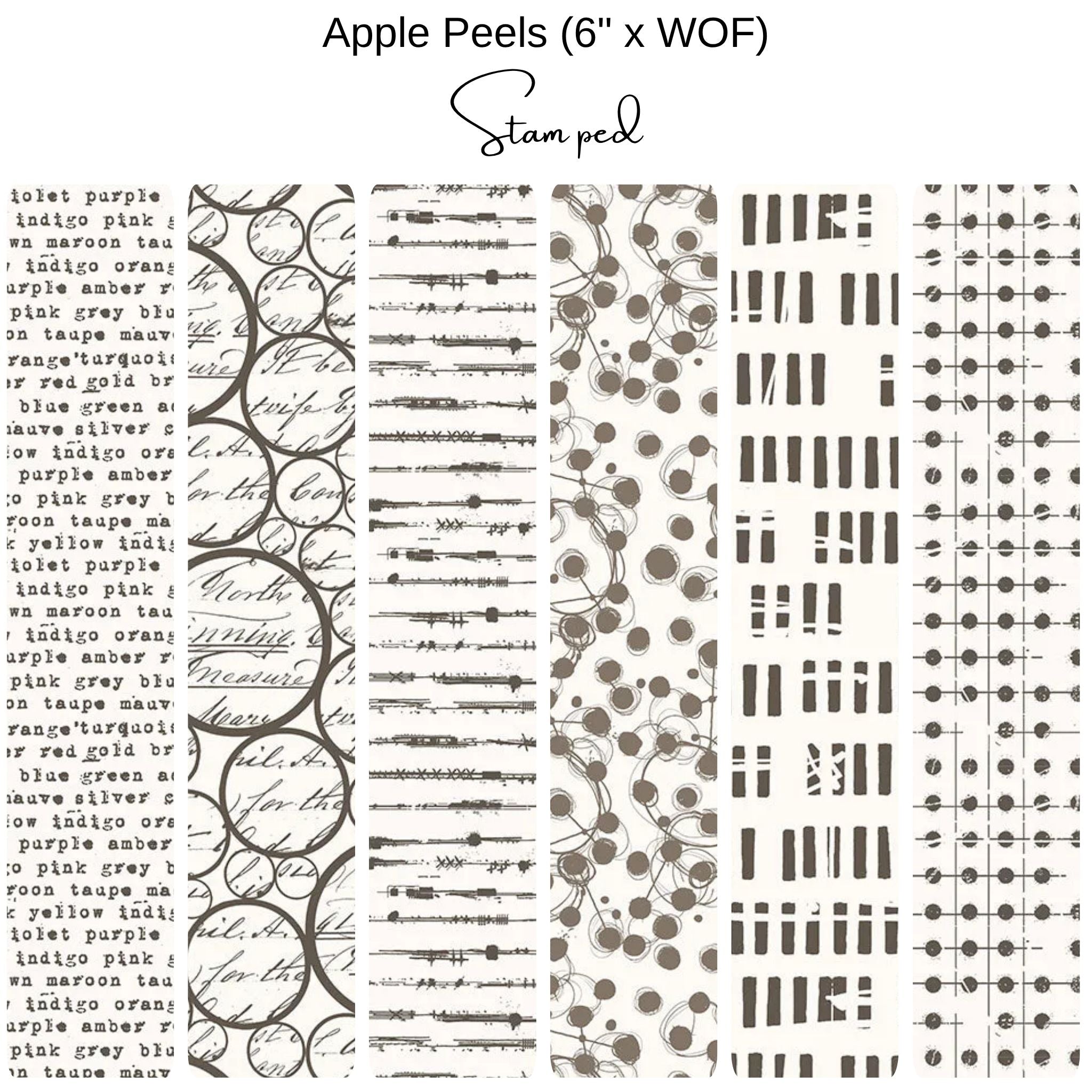 6" Apple Peels (6) - Stamped by Seth Apter
