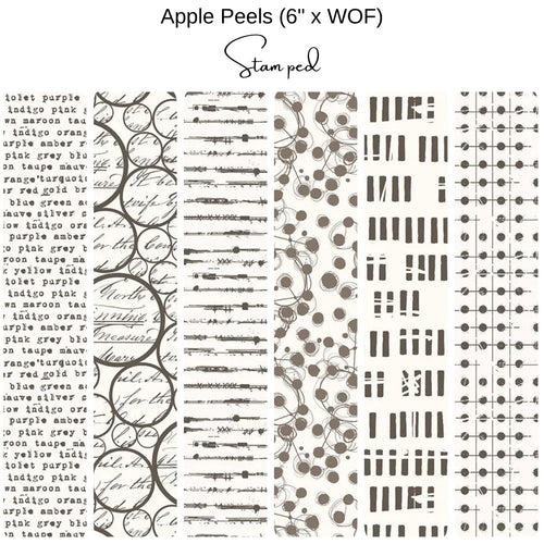6" Apple Peels (6) - Stamped by Seth Apter