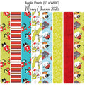 6" Apple Peels (8) - Meowy Christmas - Winter Colors