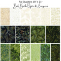 Fat Quarter Bundle (16) - Bali Batiks - Oyster & Evergreen
