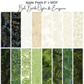 6" Apple Peels (16) - Bali Batiks - Oyster & Evergreen