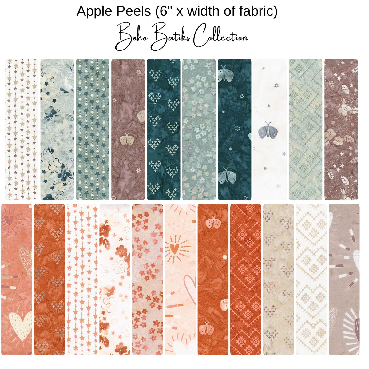 6" Apple Peels (21) - Boho Batiks Collection