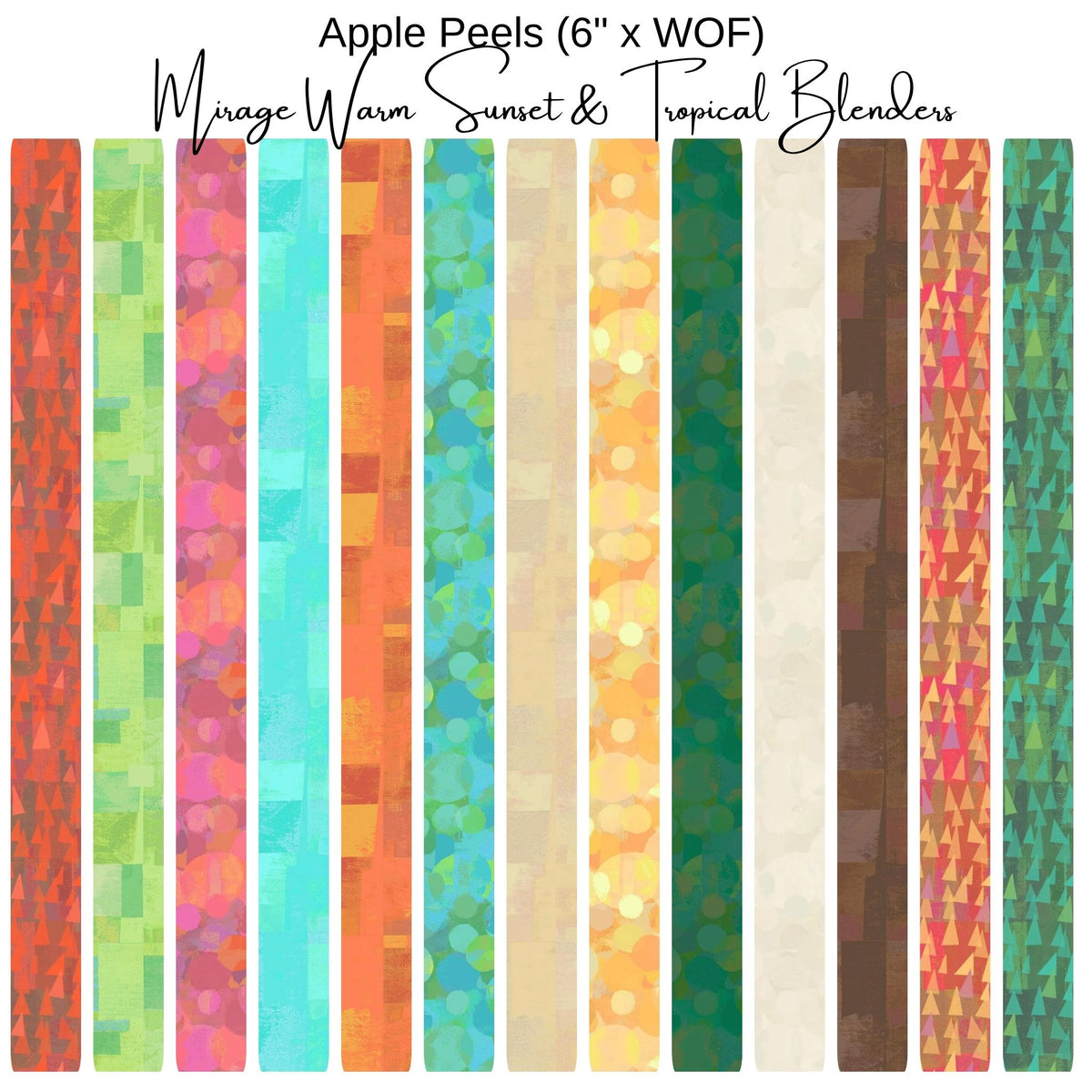 6" Apple Peels (13) - Mirage Warm Sunset & Tropical Blenders