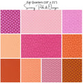 Fat Quarter Bundle (10) - Scenery by Elizabeth Hartman - Pink and Orange