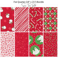 Fat Quarter Bundle (8) - Snow Time by Me and My Sister - Red