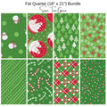 Fat Quarter Bundle (8) - Snow Time by Me and My Sister - Green